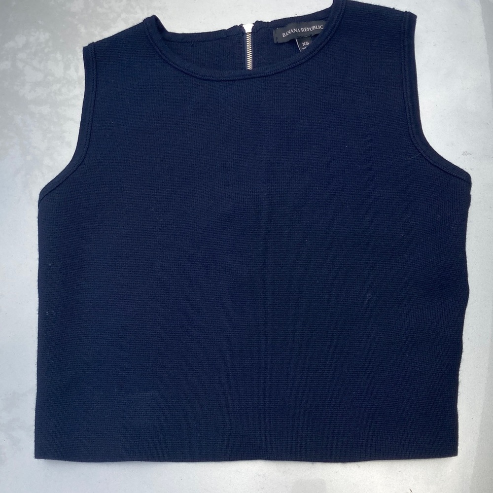 Banana Republic Dark Blue Sleeveless Top